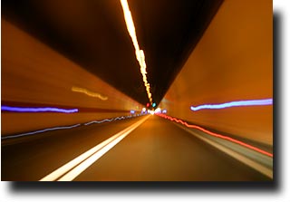 Zooming through a tunnel in Croatia