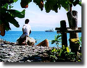 Waiting for his ship to come in