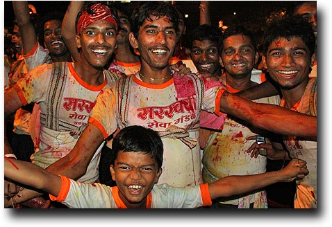 Ecstatic climbers celebrate their success for the camera! Ecstatic climbers celebrate their success for the camera!