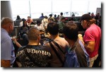 And here's a crew watching the big boxing match (Manny Pacquiao vs. Timothy Bradley) on streaming video - quite the upset by Bradley, apparently!