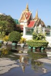 Phnom Penh temple reflected in the water