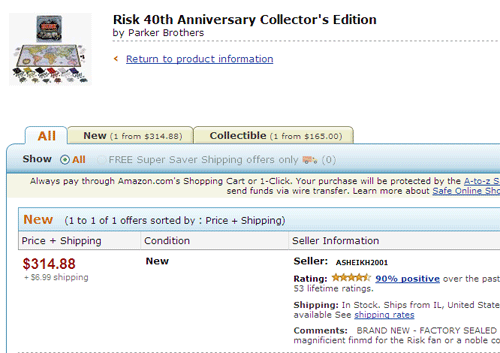 Risk on Amazon