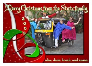 Family Christmas Rickshaw