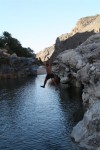 Cliff jumping (sorta) in the middle of the desert.