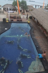 New divers learn in "our" swimming pool