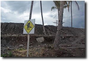 Near the highway back to Yogyakarta, we passed the evidence of the volcanic eruption