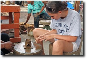 Alea takes her turn, making an incense burner/aromatherapy thingy