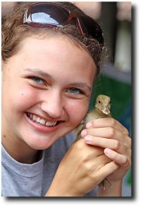As everything was drying, the kids cuddled with the ducklings kept in the family's home