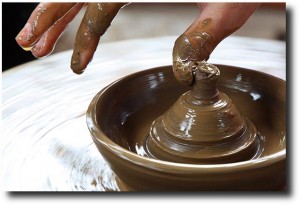 We got down and dirty, creating potterywork