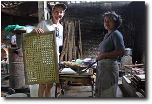 Susan shows off her new tofu rack!
