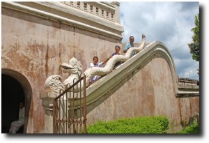 Dragon stairs at the Tamansari (Water Palace)