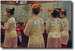 As part of our after-dinner entertainment, other students showed off what they'd learned during the afternoon sessions. Girls who had studied Indonesian dance showed several series of intricate steps.