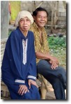 A happy couple in the village