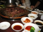 Yummy kalbi roasting right in front of us