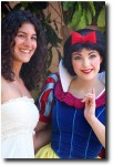 Snow White poses with a guest