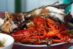 Lake fish and fresh water prawn - yummy!