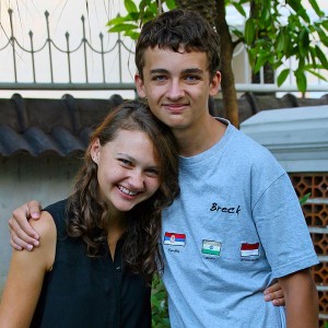 Alea and Breck before the first day of school, August 2013