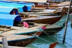 Our trip started at the port city of Batam, where we flew from Jakarta. We hopped into boats like these for our trip to the island at which we were staying.