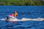 Susan takes her turn on the jet ski as well.