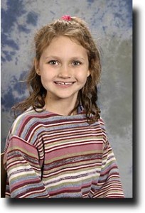 Alea's school picture from third grade