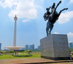 We got dropped off at the Monas National Monument and spent some time wandering around the grounds.