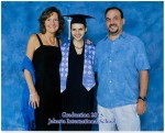 The proud parents with the graduate.